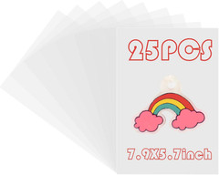 25-Pack Shrink Plastic Sheets,Shrinky Dink Sheets,Frosted Shrink Paper Sheet, Ar