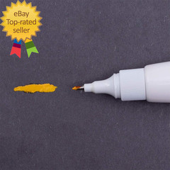 12 Pc Set Yellow Fine Tip Pump Squeeze Super Met-Al Paint Marker Pen Metal Stone