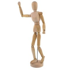 US Art Supply 12″ Female Manikin Wooden Art Mannequin Figure