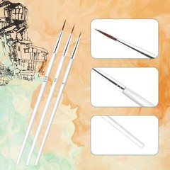 30Pcs Fine Tip Detail Paint Brushes, Miniature Liner Brushes #0 #00 #000