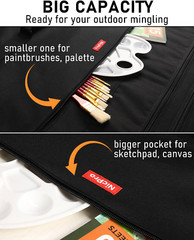 Light Weight Art Portfolio Bag, 36 X 48 Extra Large Art Portfolio Case with Deta