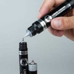 Molotow Liquid Chrome Twin Tip Pen – Mirror Metallic Pump Marker – 1.5 & 4mm Nib