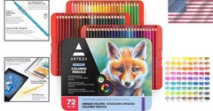 72-Piece Colored Pencils Set in Tin Case