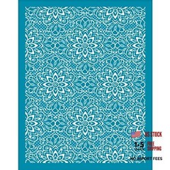 Clay Stencils Lace Flower Pattern Non-Adhesive Silk Screen Flower Lace