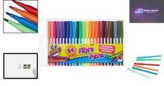 Durable 24-Pack Fine Tip Fibre Coloring Pens – Perfect for All Creative Projects