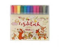 KOKUYO Irofude Brush Pen Set 12 Colors B KE-AC34-12B Water-Based Japan
