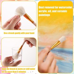 7pcs Pottery Glaze Brushes, Wood Long Medium, As Shown in the Detail Picture