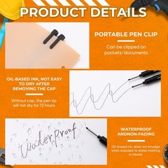 150 Pcs Long Nib Marker Pens – Quick Dry, Waterproof, Deep Hole Markers for Meta