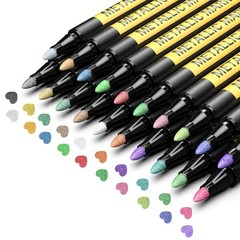 Metallic Paint Markers Pen 20 Colors Art Rock Scrapbook Wood Craft Supplies