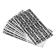 Self-Adhesive Vinyl Letter Stickers Black 0.5 Inch 208 Count/Sheet,12pcs