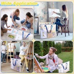 10 Pcs Art Portfolio Bags, 19 x 25 Inch Clear Poster Storage Bags with Zipper…