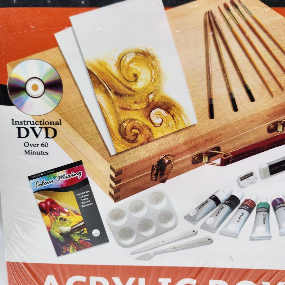 27 PC Daler Rowney Acrylic Paint Box Set