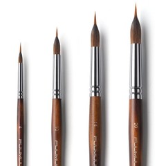 Watercolor Brushes Professional, Fuumuui 4Pcs Extended Needle Point Brushes S…