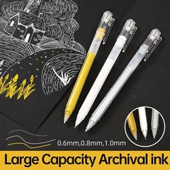 Gold Silver White Gel Pens – 0.6/0.8/1.0mm Extra Fine Point Opaque Archival Ink