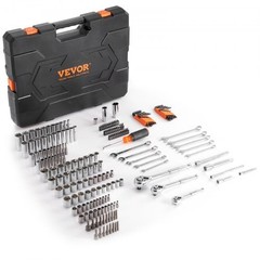 Mechanics Tool Set and Socket Set, 1/4″ 3/8″ 1/2″ Drive Deep and Standard So…
