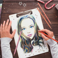 24 Colors Skin Tone Colored Pencils for Portraits and Skintone Artists, Oil Colo