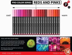 Acrylic Paint Pens 22 Assorted Red And Pink Pro Color Series (0.7 EXTRA FINE)