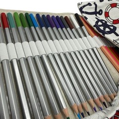 48pc Art Pencil Set Oil Based Water Soluble Sketch Pencils w/ Case XXYOUPIN