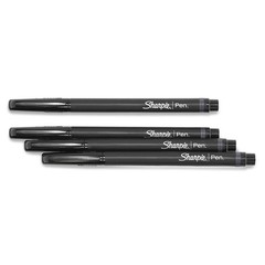 Sharpie Felt Tip Pens, Fine Point (0.4mm), Black, 4 Count (Pack of 1), Black