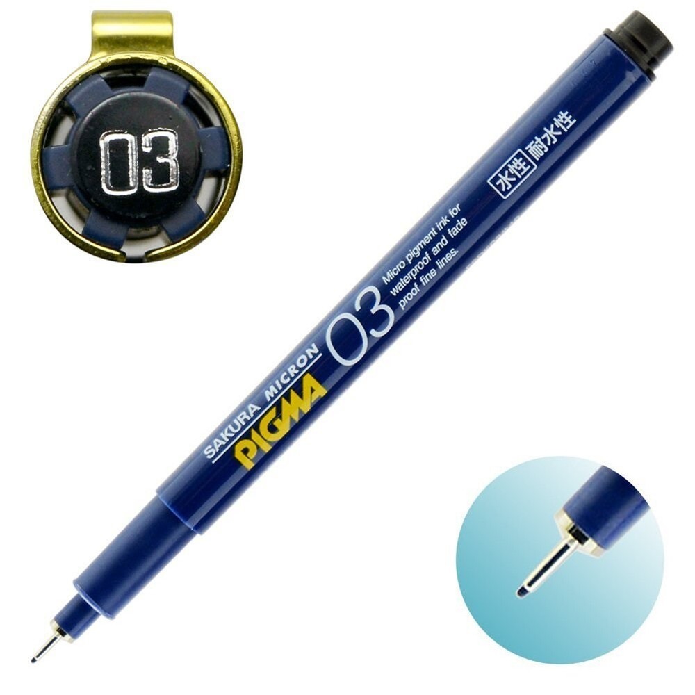 Sakura Micron PIGMA03 Art Pen Choose from 5 Colors ESDK03