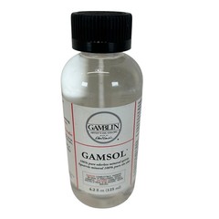 Gamblin Gamsol Odorless Mineral Spirits 4.2 Fl. Oz. Oil Paint Solvent Thinner