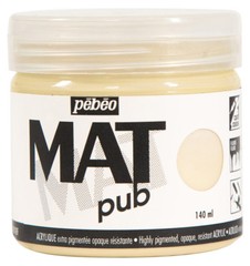 Pebeo MAT PUB Paint 140ml, 29 Professional Colours for Outdoor, Mural, Canvas