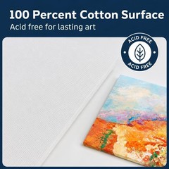 Artlicious 12-Pack of 8×10” Cotton Blank Canvases for Versatile Painting