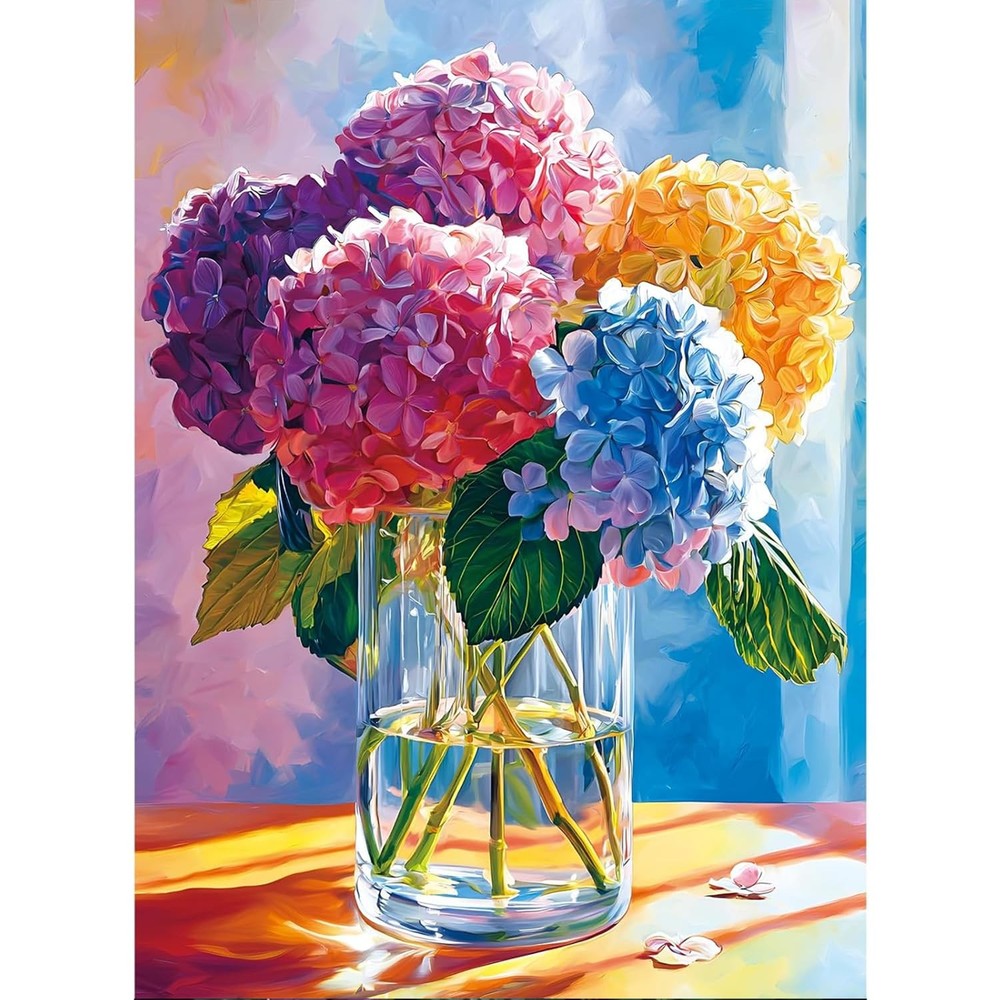 Hydrangea Diamond Art Kits for Adults,Diamond Painting Kits for Adults Beginnee,