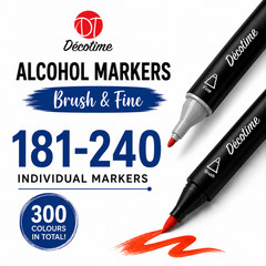 Decotime Alcohol Markers – 181-240 – Fine & Brush – Individual