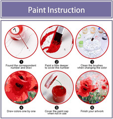 Cat Paint by Numbers Kit for Adults with Framed Canvas&Wooden Easel, DIY Acrylic