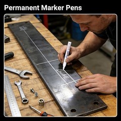 Quick-Drying White Paint Pens: Permanent Markers for Various Surfaces | 4 Pack