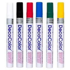 Uchida Of America DecoColor Paint Marker, Primary Colors, 6 per Set