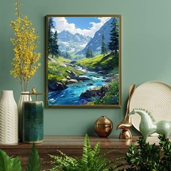 HITO Mountain Paint by Number for Adults-Landscape 16×20 inch, Landscape