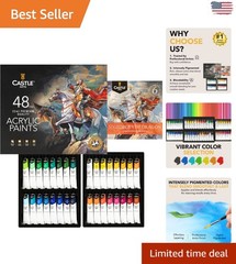 48 x 22ML Acrylic Paint Set – New Formula for Vibrant Artwork & Easy Application