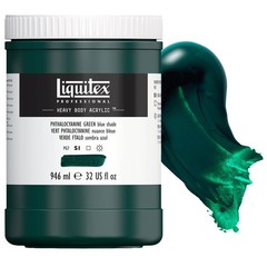 Liquitex Heavy Body Acrylic – Phthalocyanine Green (Blue Shade), 32oz Jar