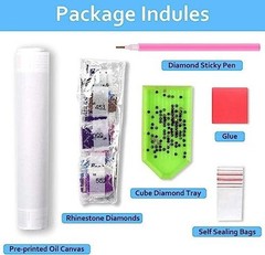 Diamond Art Painting Kit for Adults,Funny Sunglasses Rooster 5D DP02562