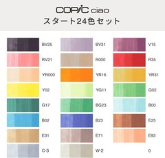 Too Copic Ciao Start 36-Color Set, Made in Japan, Multicolor Illustration Marker