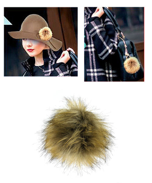 Brooch Faux Fur Pom-Pom Pin – BC-MP-1NT