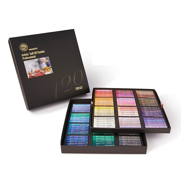 Mungyo Gallery Artists Soft Oil Pastels 120 Colors Set MOP-120 Cardboard Box