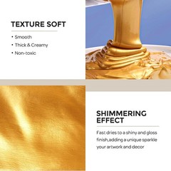 Luxury Glossy Metallic Gold Paint 33.8oz – Perfect for Multi-Surface Projects