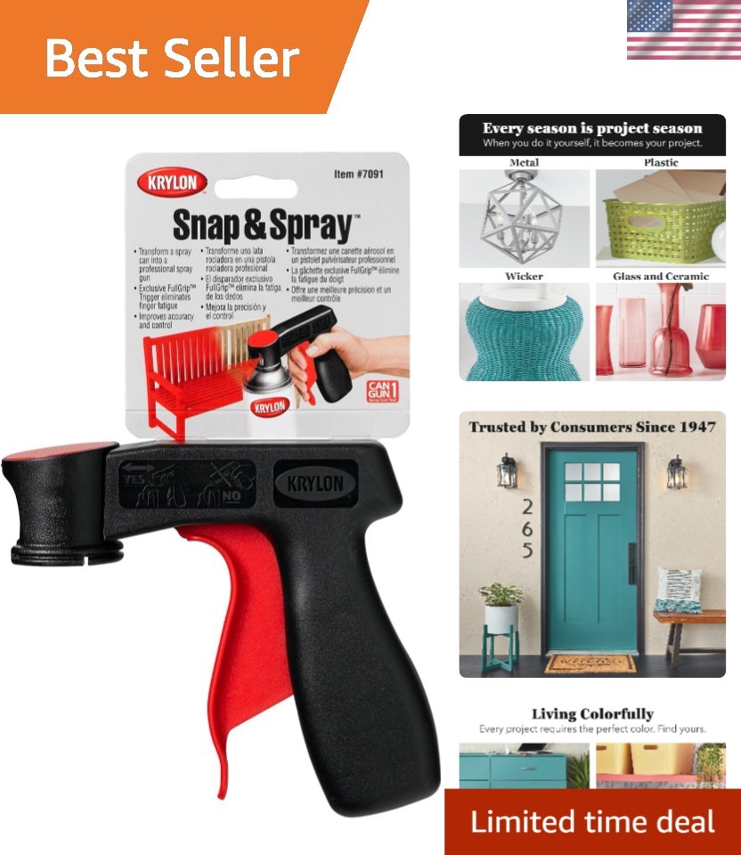 Snap & Spray Reuseable Spray Paint Gun For Cans