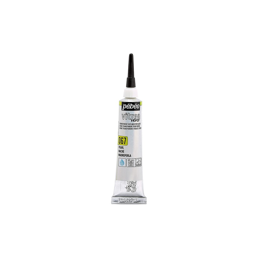 Vitrea 160 Glass Paint Outliner 20 ml Tube – Pearl 0.68 Fl Oz Pack of 1