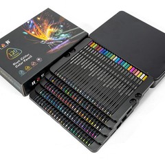 120-Color Colored Pencils Set, Metallic, Sketching, Soft Core, Pre-sharpened