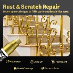 Chrome Gold Paint Pen – 4 Gold Paint Markers (1mm, 3mm, 5mm, 10mm) | Permanen…