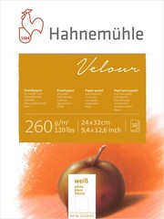 Hahnemuhle Velour Pastel Paper Pad – WHITE – 24 x 32cm