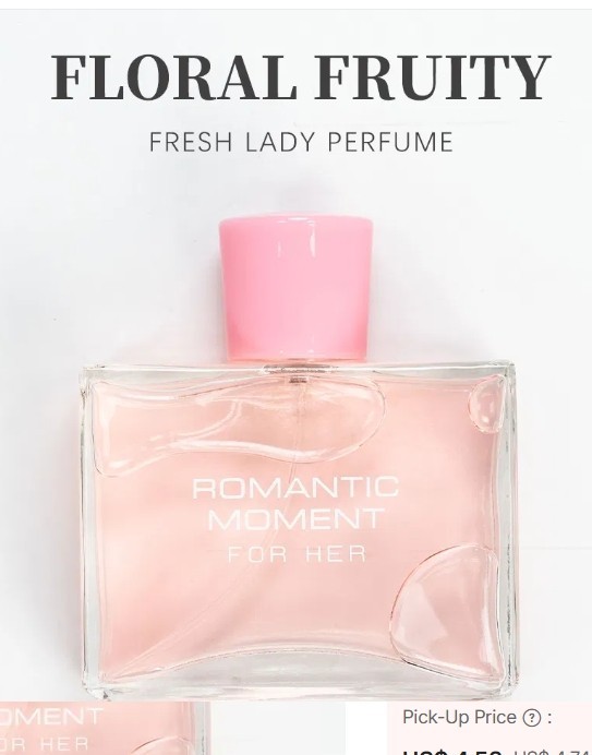 3.4fl Oz Women’s Eau De Parfum – ROMANTIC MOMENT – Floral & Woody – With Rose, C