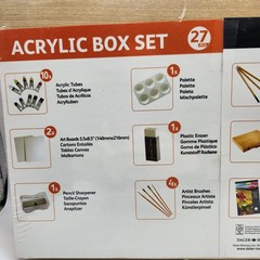 27 PC Daler Rowney Acrylic Paint Box Set