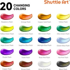 Shuttle Art Color Change Acrylic Paint, 20 2 Fl Oz (Pack of 20), Chameleon