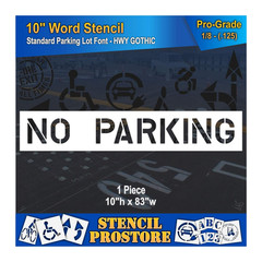 Stencil Prostore Pavement Marking Stencils – 10 Inch No Parking Stencil – 10 X
