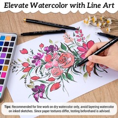 12 PCS Calligraphy Pen Set For Beginners Hand Lettering Brush Drawing Pens